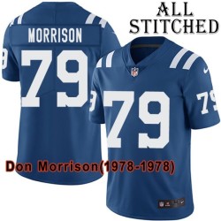 Blue Home Embroidered Don Morrison Indianapolis Colts #79 Stitched Jersey