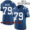 Blue Home Embroidered Bob Myers Indianapolis Colts #79 Stitched Jersey