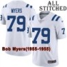 White Embroidered Bob Myers Indianapolis Colts #79 Stitched Jersey