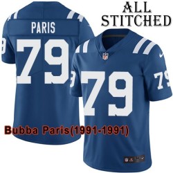 Blue Home Embroidered Bubba Paris Indianapolis Colts #79 Stitched Jersey
