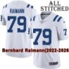 White Embroidered Bernhard Raimann Indianapolis Colts #79 Stitched Jersey