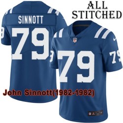 Blue Home Embroidered John Sinnott Indianapolis Colts #79 Stitched Jersey