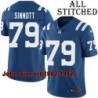 Blue Home Embroidered John Sinnott Indianapolis Colts #79 Stitched Jersey