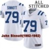 White Embroidered John Sinnott Indianapolis Colts #79 Stitched Jersey