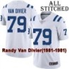 White Embroidered Randy Van Divier Indianapolis Colts #79 Stitched Jersey