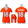 [Fashion I] MANNING Denver #18 Womens Football Jersey - Peyton Manning Womens Football Jersey (Orange)_Free Shipping