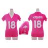 [Fashion I] MANNING Denver #18 Womens Football Jersey - Peyton Manning Womens Football Jersey (Pink)_Free Shipping