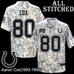Camo Embroidered Aaron Cox Indianapolis Colts #80 Stitched Jersey