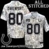 Camo Embroidered Joe Davenport Indianapolis Colts #80 Stitched Jersey