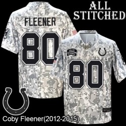 Camo Embroidered Coby Fleener Indianapolis Colts #80 Stitched Jersey