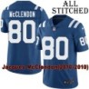 Blue Home Embroidered Jacques McClendon Indianapolis Colts #80 Stitched Jersey