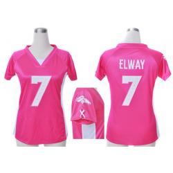 [Fashion I] ELWAY Denver #7 Womens Football Jersey - John Elway Womens Football Jersey (Pink)_Free Shipping