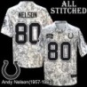 Camo Embroidered Andy Nelson Indianapolis Colts #80 Stitched Jersey