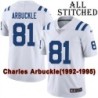 White Embroidered Charles Arbuckle Indianapolis Colts #81 Stitched Jersey