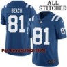 Blue Home Embroidered Pat Beach Indianapolis Colts #81 Stitched Jersey