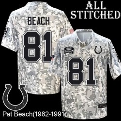 Camo Embroidered Pat Beach Indianapolis Colts #81 Stitched Jersey