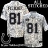 Camo Embroidered Bryan Fletcher Indianapolis Colts #81 Stitched Jersey