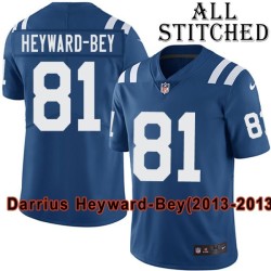 Blue Home Embroidered Darrius Heyward-Bey Indianapolis Colts #81 Stitched Jersey