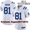 White Embroidered Krishawn Hogan Indianapolis Colts #81 Stitched Jersey