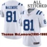 White Embroidered Thomas McLemore Indianapolis Colts #81 Stitched Jersey