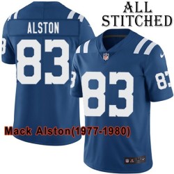 Blue Home Embroidered Mack Alston Indianapolis Colts #83 Stitched Jersey