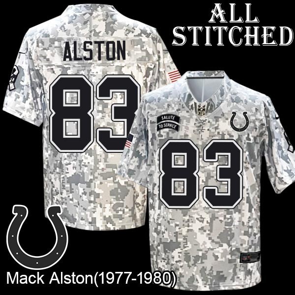 Camo Embroidered Mack Alston Indianapolis Colts #83 Stitched Jersey