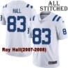 White Embroidered Roy Hall Indianapolis Colts #83 Stitched Jersey