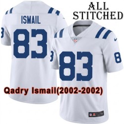 White Embroidered Qadry Ismail Indianapolis Colts #83 Stitched Jersey