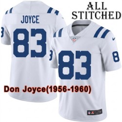 White Embroidered Don Joyce Indianapolis Colts #83 Stitched Jersey