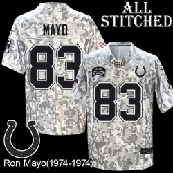 Camo Embroidered Ron Mayo Indianapolis Colts #83 Stitched Jersey