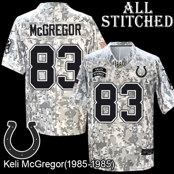 Camo Embroidered Keli McGregor Indianapolis Colts #83 Stitched Jersey