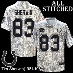 Camo Embroidered Tim Sherwin Indianapolis Colts #83 Stitched Jersey