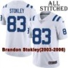 White Embroidered Brandon Stokley Indianapolis Colts #83 Stitched Jersey