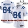 White Embroidered Flipper Anderson Indianapolis Colts #84 Stitched Jersey