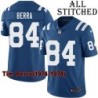 Blue Home Embroidered Tim Berra Indianapolis Colts #84 Stitched Jersey