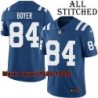 Blue Home Embroidered Mark Boyer Indianapolis Colts #84 Stitched Jersey