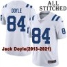 White Embroidered Jack Doyle Indianapolis Colts #84 Stitched Jersey