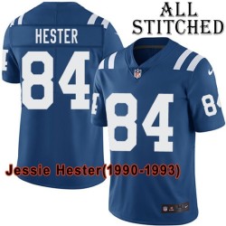 Blue Home Embroidered Jessie Hester Indianapolis Colts #84 Stitched Jersey