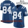 Blue Home Embroidered Mark Jackson Indianapolis Colts #84 Stitched Jersey