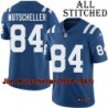 Blue Home Embroidered Jim Mutscheller Indianapolis Colts #84 Stitched Jersey