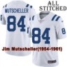 White Embroidered Jim Mutscheller Indianapolis Colts #84 Stitched Jersey