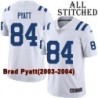 White Embroidered Brad Pyatt Indianapolis Colts #84 Stitched Jersey