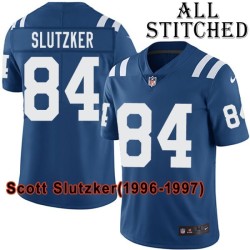 Blue Home Embroidered Scott Slutzker Indianapolis Colts #84 Stitched Jersey
