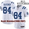 White Embroidered Scott Slutzker Indianapolis Colts #84 Stitched Jersey