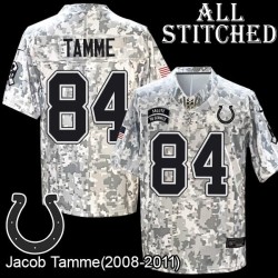 Camo Embroidered Jacob Tamme Indianapolis Colts #84 Stitched Jersey