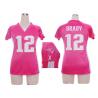 [Fashion I] BRADY New England #12 Womens Football Jersey - Tom Brady Womens Football Jersey (Pink)_Free Shipping