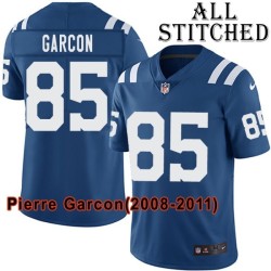 Blue Home Embroidered Pierre Garcon Indianapolis Colts #85 Stitched Jersey