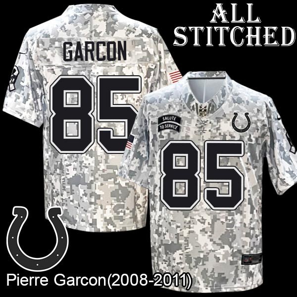 Camo Embroidered Pierre Garcon Indianapolis Colts #85 Stitched Jersey