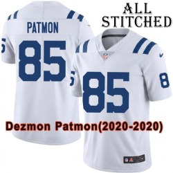White Embroidered Dezmon Patmon Indianapolis Colts #85 Stitched Jersey