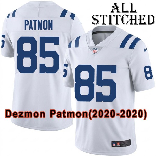 White Embroidered Dezmon Patmon Indianapolis Colts #85 Stitched Jersey